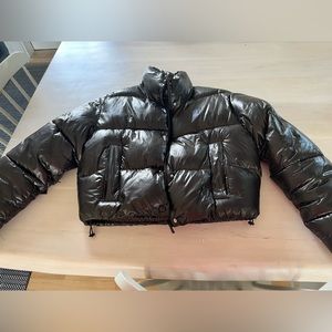 Zara Cropped Down Bomber Jakcet